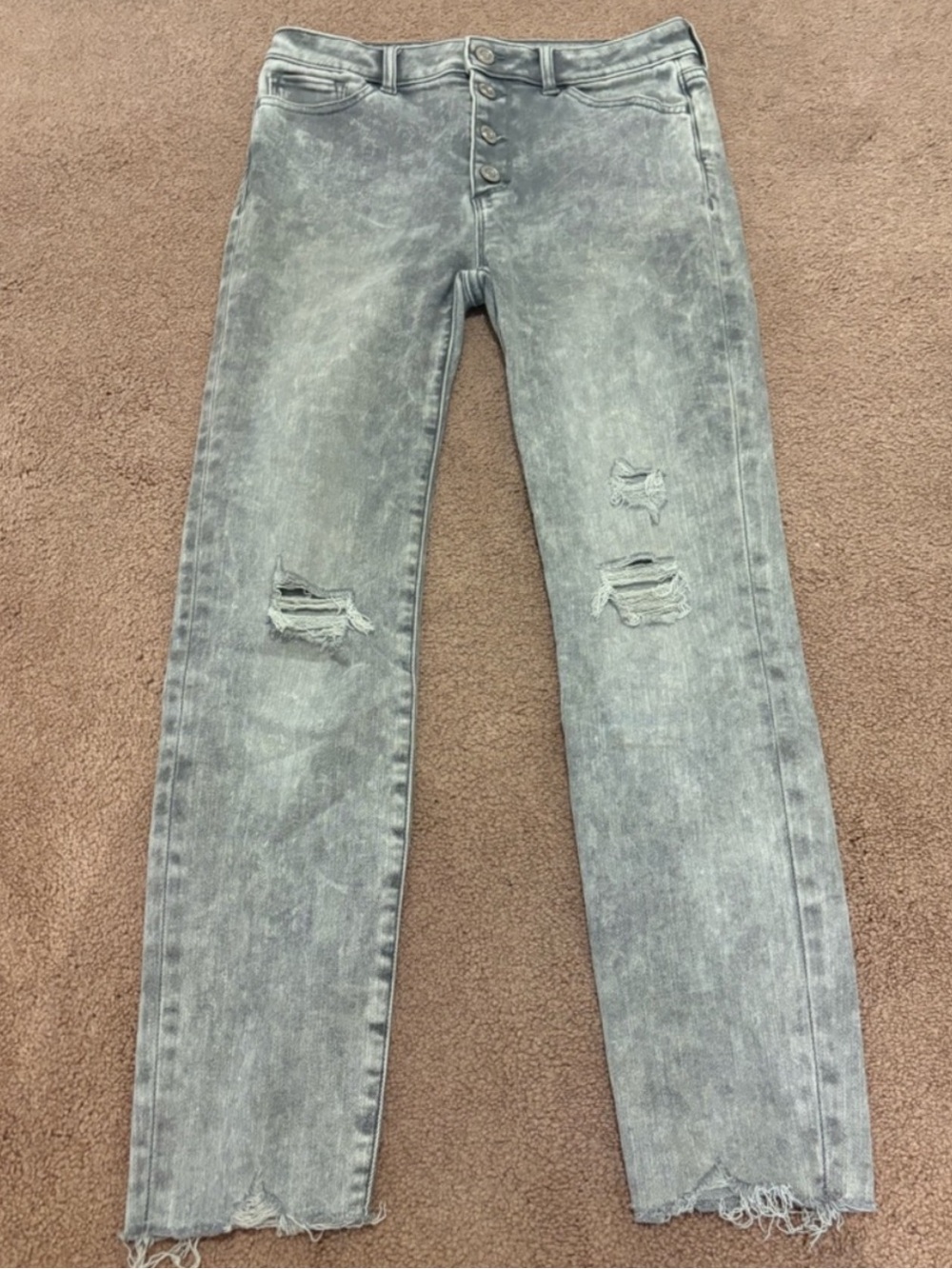 3 for $14 kids GAP Denim Light Gray High-Rise Ankle Jeggings size 16